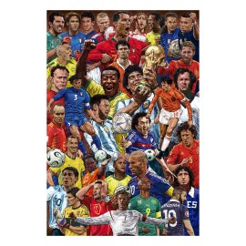 POSTER LEGENDARY FOOTBALLERS