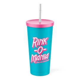 VASO DE ACERO CON PAJITA STRANGER THINGS - RINK-O-MANIA