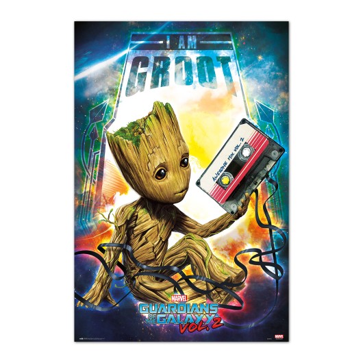 POSTER MARVEL GUARDIANES DE LA GALAXIA 2 GROOT