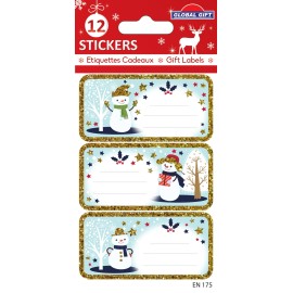 SNOWMAN CHRISTMAS LABELS