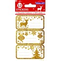 GLITTER CHRISTMAS LABELS