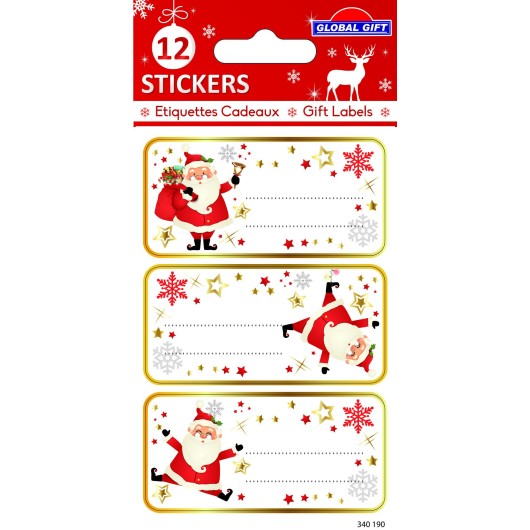 SANTA CLAUS CHRISTMAS LABELS