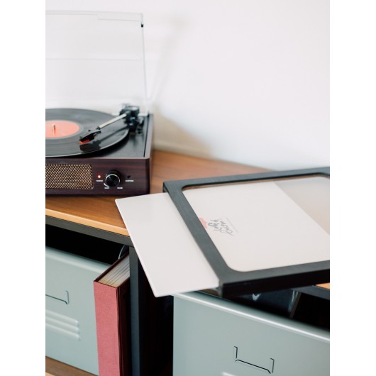 PREMIUM VINYL FRAME 32X32 CM BLACK MDF