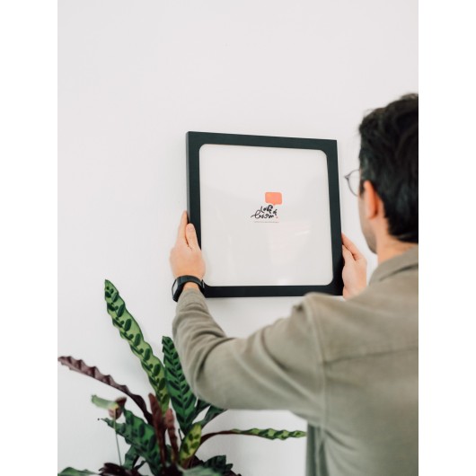 PREMIUM VINYL FRAME 32X32 CM BLACK MDF