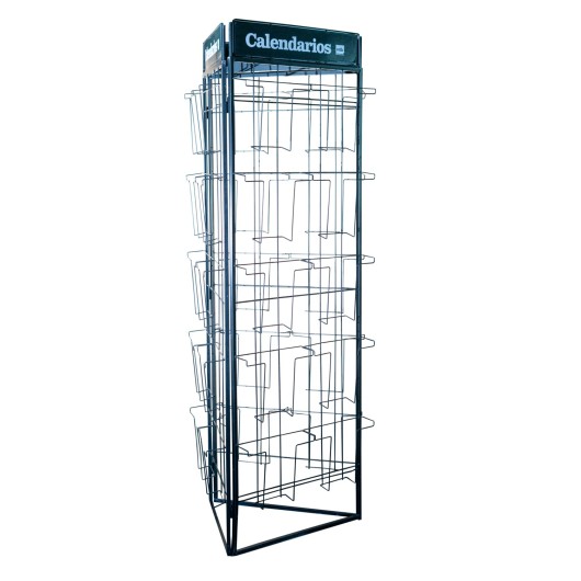  TRIANGULAR SCREEN CALENDARS DISPLAY 30X30 BLACK (NO MERCHANDISE) 