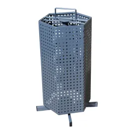 6-SIDED DESKTOP MERCHANDISING DISPLAY ROTATING GREY (NO MERCHANDISE) 
