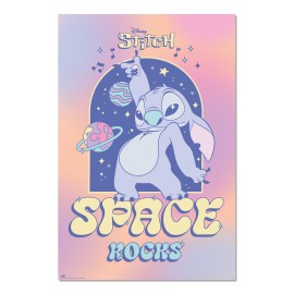 DISNEY STITCH SPACE ROCKS POSTER 