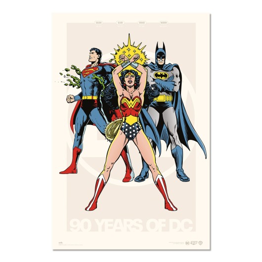 DC COMICS 90TH ANNIVERSARY POSTER