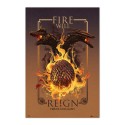 GAME OF THRONES HOUSE OF THE DRAGON  FIRE WILL REIGN POSTER
