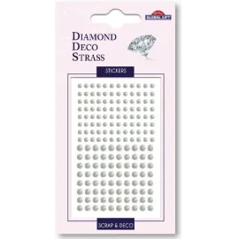 DIAMOND DECO STICKERS MINI WHITE PEARLS