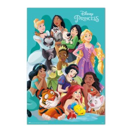 DISNEY PRINCESSES AND PETS POSTER
