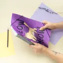 MEOW MEOW WEIRD CATS BINDER WITH PLASTIC SLEEVES