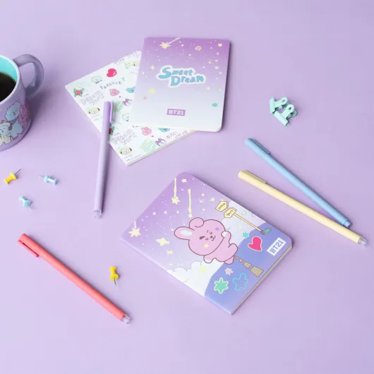 BT21 THE JOURNEY COOKY PACK OF 3 A6 NOTEBOOKS