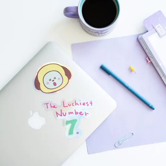 BT21 THE JOURNEY CHIMMY PACK OF 2 VINYL STICKERS