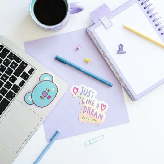 BT21 THE JOURNEY KOYA PACK OF 2 VINYL STICKERS