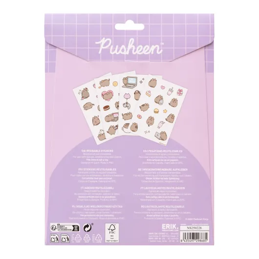 PUSHEEN MOMENTS REUSABLE STICKERS