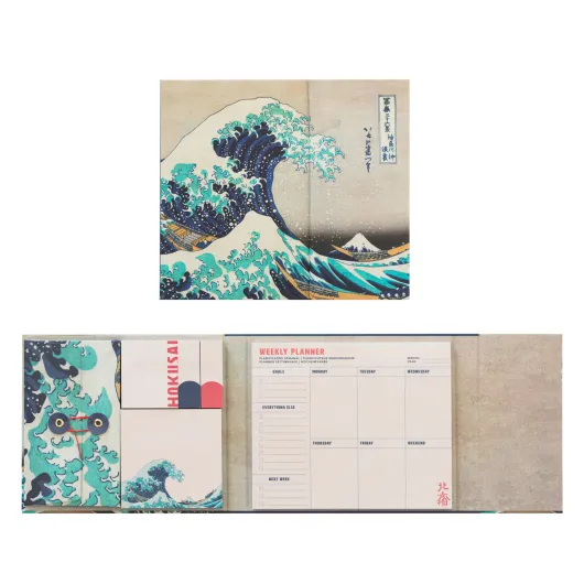 HOKUSAI WEEKLY PLANNER WITH STICKY NOTES