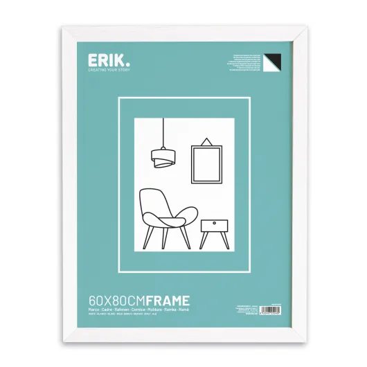 60X80CM MDF WHITE FRAME