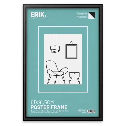 POSTER FRAME 61X91,5 CM MDF BLACK CURVO
