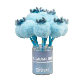 SET OF 10 DISNEY STITCH TROPICAL PENS WITH POMPON