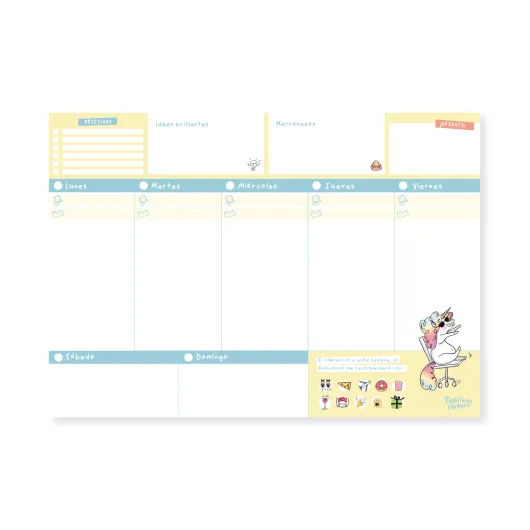PEDRITA PARKER FOFICORNIO A4 WEEKLY PLANNING PAD