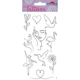 TEMPORARY LINE ART TATTO