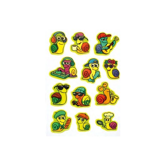 LIVELY SNAILS MAGIC NEON STICKERS