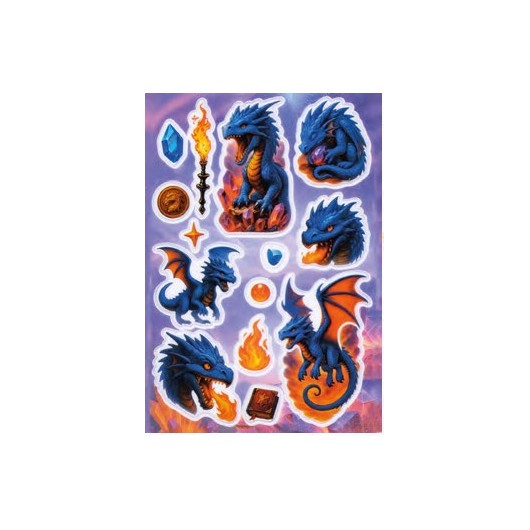 PUFFY FANTASTIC DRAGONS MAGIC STICKERS