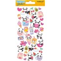 FUNNY PANDA BEARS TWEENY FOAMY STICKERS