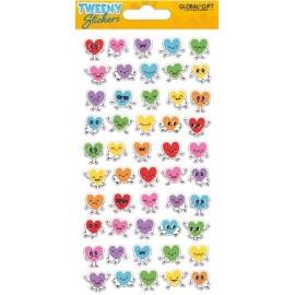 SMILEY HEARTS TWEENY FOAMY STICKERS