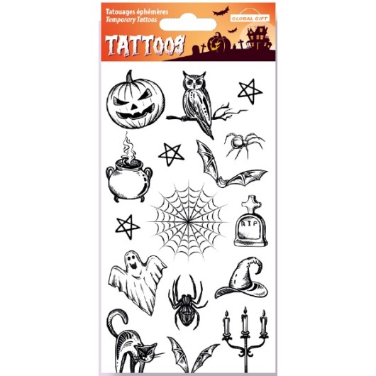 HALLOWEEN WITCHCRAFT TEMPORARY TATTOOS
