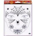 HALLOWEEN SPIDER WEBS STICKER MASK