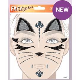 HALLOWEEN CAT  STICKER MASK