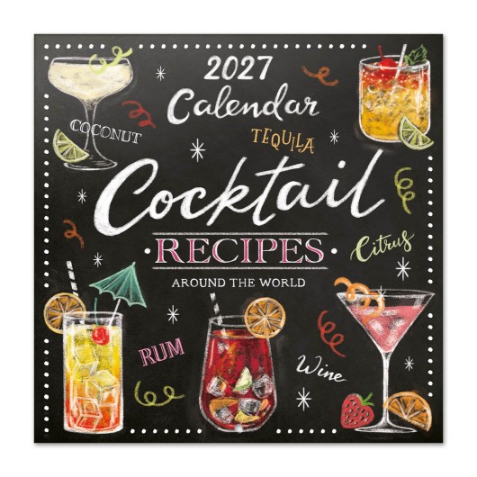 COCKTAILS 2027 30X30 CALENDAR US