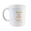 MICHAEL JACKSON KING OF POP WHITE MUG