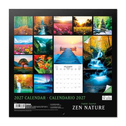 ZEN NATURE 2027 30X30 CALENDAR US