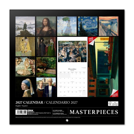 MASTERPIECES 2027 30X30 CALENDAR US