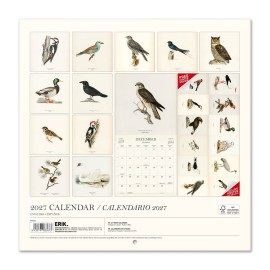 VINTAGE BIRDS 2027 30X30 CALENDAR US 2