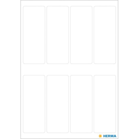 VARIO STICKERS 20X50MM WHITE