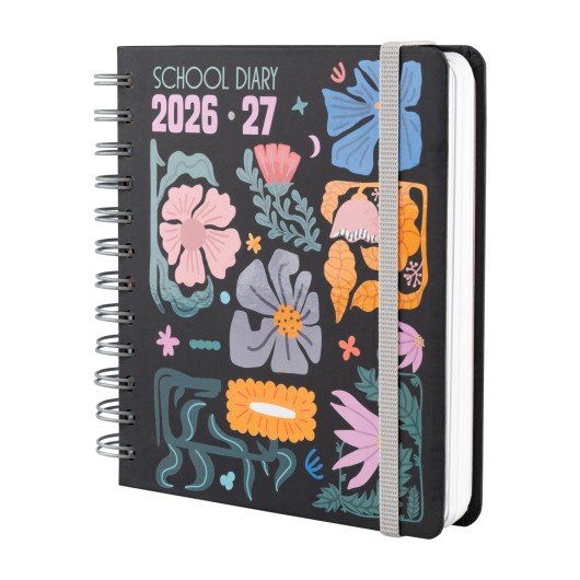 FLORAL CUBES 2026/2027 DAY PER PAGE M 11 MONTHS ACADEMIC DIARY