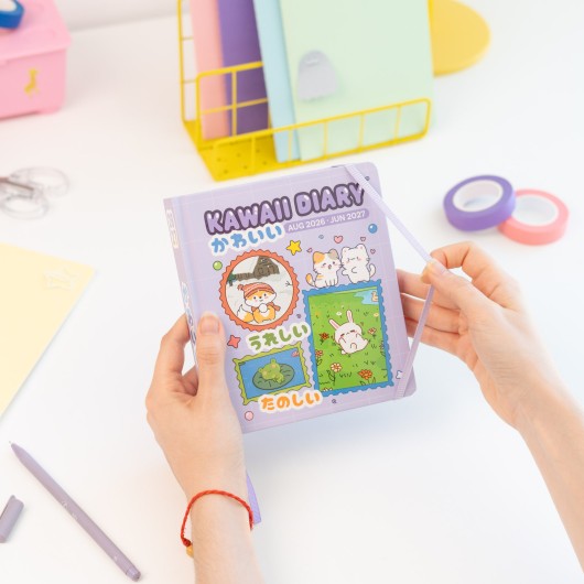 KAWAII 2026/2027 DAY PER PAGE M CASEBOUND 11 MONTHS ACADEMIC DIARY