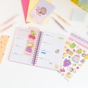 PUSHEEN FRUITS 2026/2027 WEEK TO VIEW A5 12 MONTHS ACADEMIC DIARY