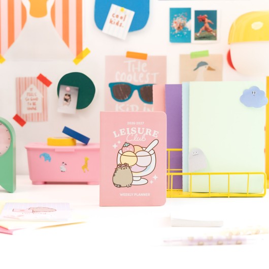 PUSHEEN TROPICAL VACATION 2026/2027 WEEK TO VIEW POCKET 17 MONTHS ACADEMIC DIARY