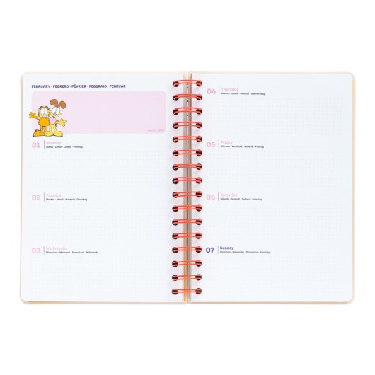 GARFIELD 2026/2027 WEEK TO VIEW A5 12 MONTHS ACADEMIC DIARY