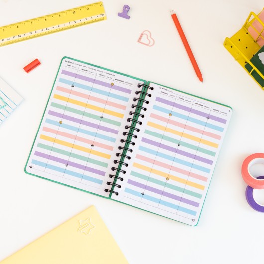 MEOW MEOW 2026/2027 WEEK TO VIEW A5 12 MONTHS ACADEMIC DIARY