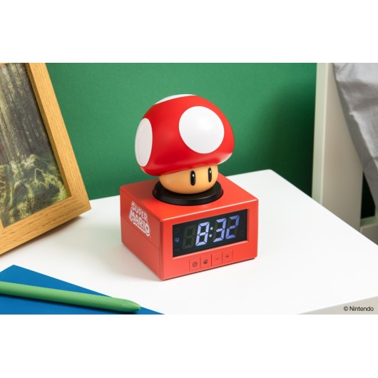 SUPER MARIO MUSHROOM ICON ALARM CLOCK
