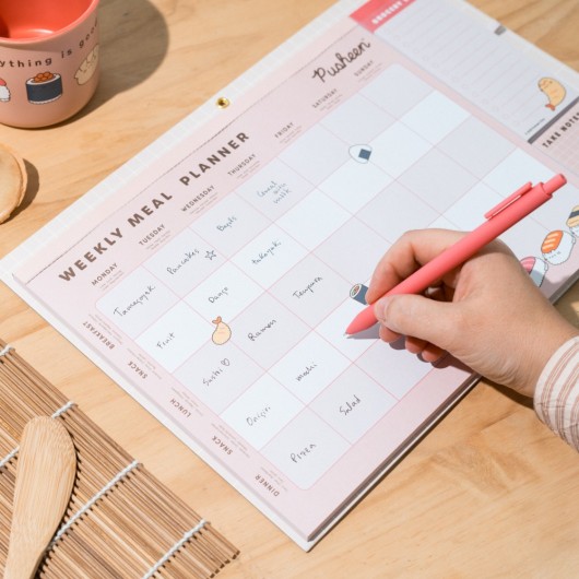 PUSHEEN SUSHI ROLL MAGNETIC MEAL PLANNER