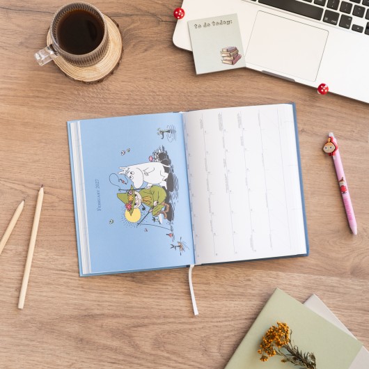 MOOMIN 2026/2027 WEEK TO VIEW A5 CASEBOUND 17 MONTHS ACADEMIC DIARY