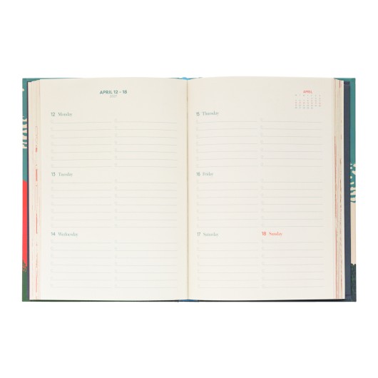 HOKUSAI 2026/2027 WEEK TO VIEW A5 CASEBOUND 17 MONTHS ACADEMIC DIARY