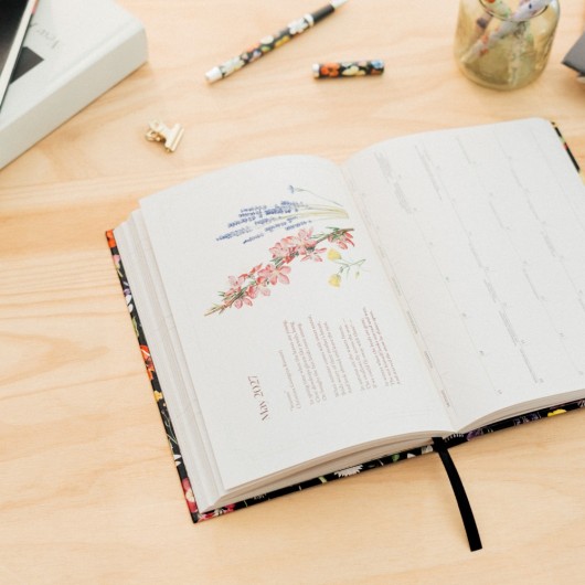SLEEPLESS GARDEN 2026/2027 WEEK TO VIEW A5 CASEBOUND 17 MONTHS ACADEMIC DIARY